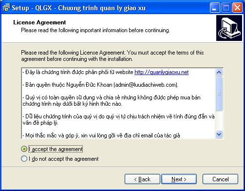 Cài đặt chương trình